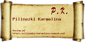 Pilinszki Karmelina névjegykártya